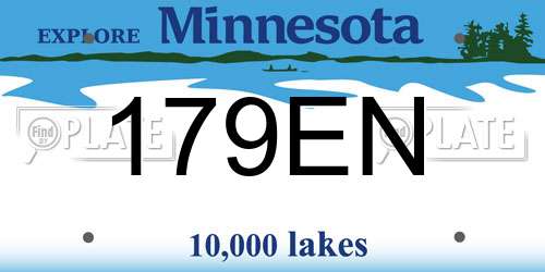 179EN Minnesota License Plate