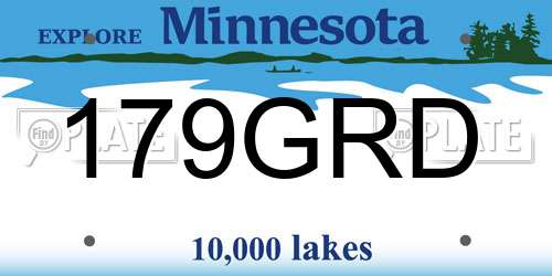 179GRD Minnesota License Plate
