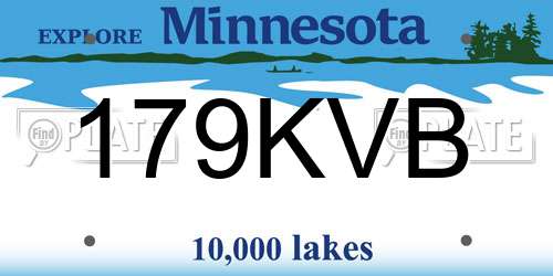 179KVB Minnesota License Plate