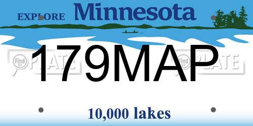 179MAP Minnesota License Plate