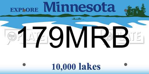 179MRB Minnesota License Plate