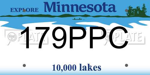179PPC Minnesota License Plate