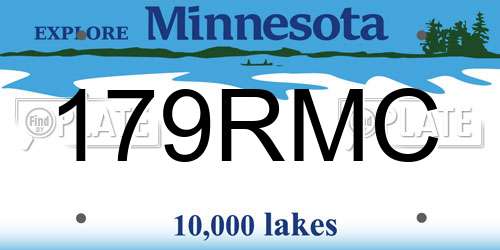 179RMC Minnesota License Plate