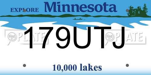 179UTJ Minnesota License Plate