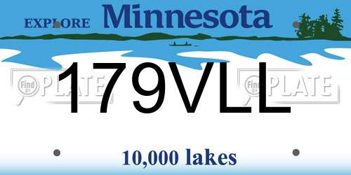 179VLL Minnesota License Plate