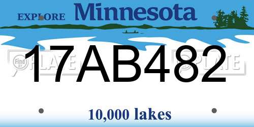 17AB482 Minnesota License Plate