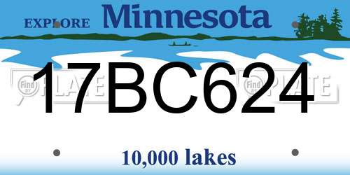 17BC624 Minnesota License Plate