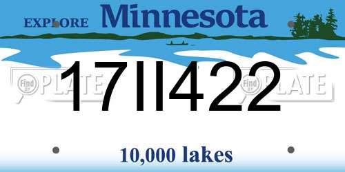 17II422 Minnesota License Plate