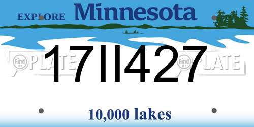 17II427 Minnesota License Plate