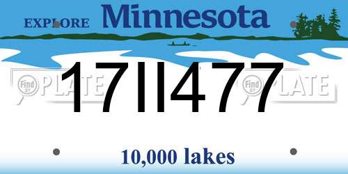 17II477 Minnesota License Plate