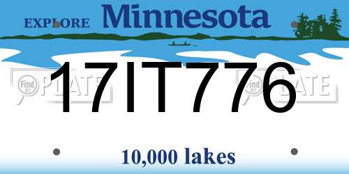 17IT776 Minnesota License Plate