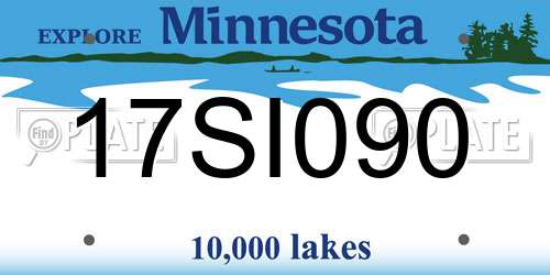 17SI090 Minnesota License Plate