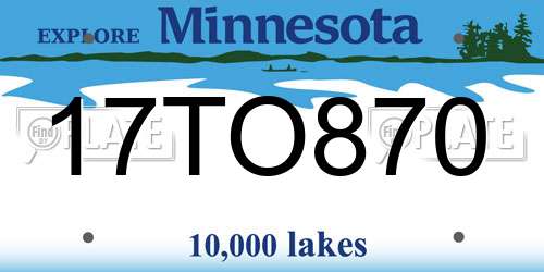 17TO870 Minnesota License Plate