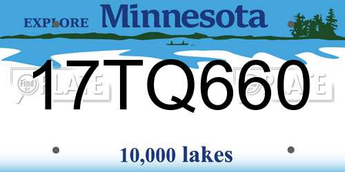 17TQ660 Minnesota License Plate