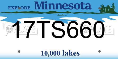 17TS660 Minnesota License Plate