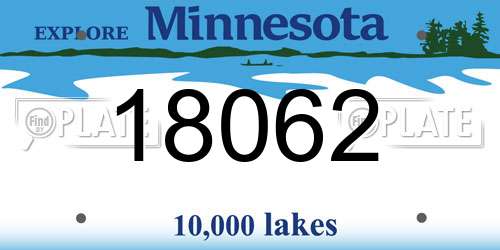 18062 Minnesota License Plate