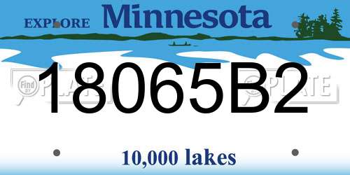 18065B2 Minnesota License Plate