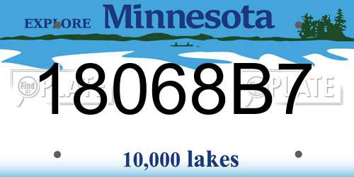 18068B7 Minnesota License Plate