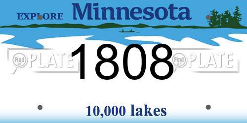 1808 Minnesota License Plate