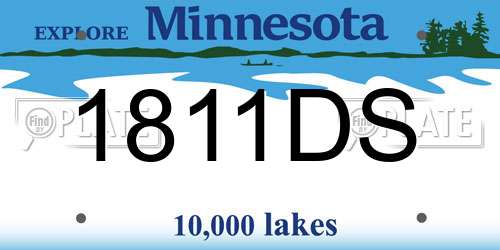 1811DS Minnesota License Plate