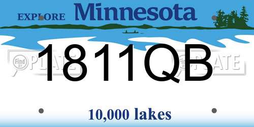 1811QB Minnesota License Plate