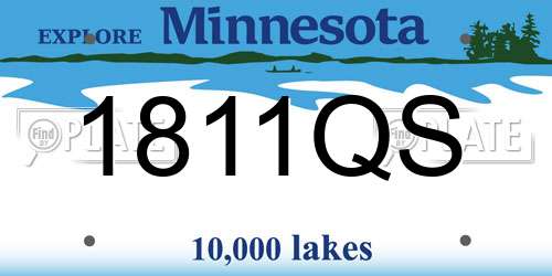 1811QS Minnesota License Plate