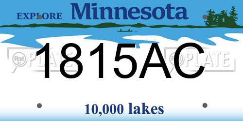 1815AC Minnesota License Plate
