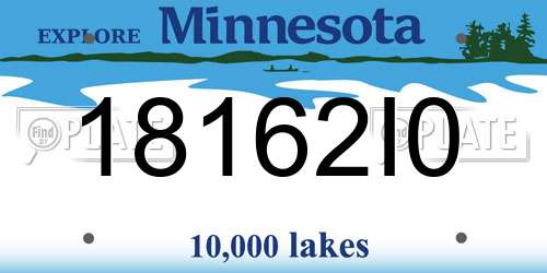 18162I0 Minnesota License Plate