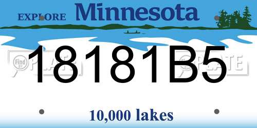 18181B5 Minnesota License Plate