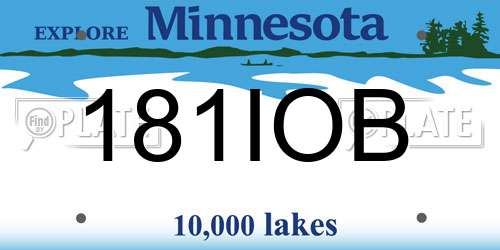 181IOB Minnesota License Plate