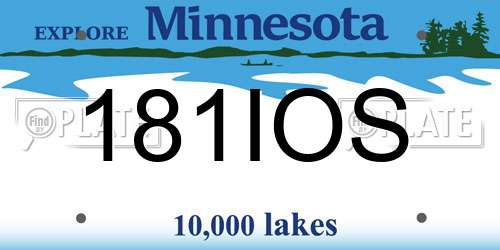 181IOS Minnesota License Plate
