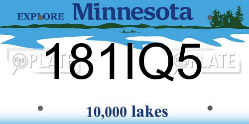 181IQ5 Minnesota License Plate