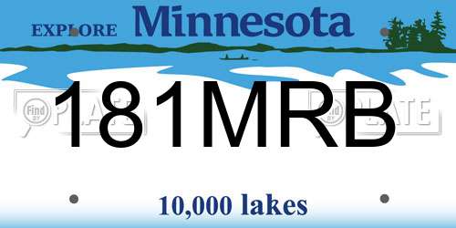 181MRB Minnesota License Plate
