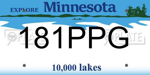 181PPG Minnesota License Plate