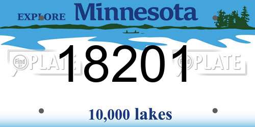 18201 Minnesota License Plate