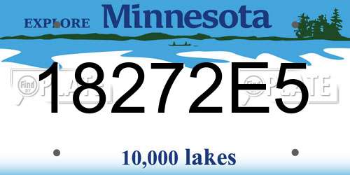 18272E5 Minnesota License Plate