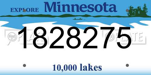 1828275 Minnesota License Plate