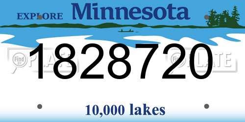 1828720 Minnesota License Plate