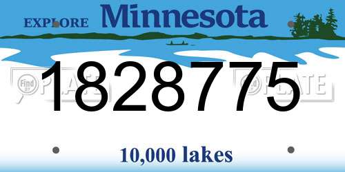 1828775 Minnesota License Plate