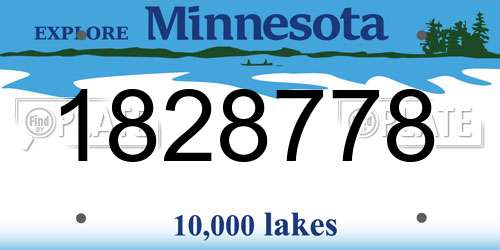 1828778 Minnesota License Plate