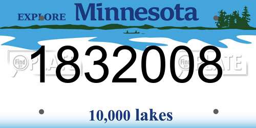 1832008 Minnesota License Plate