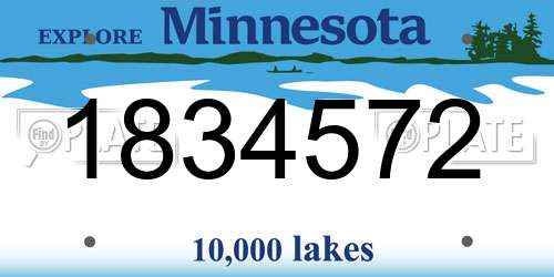 1834572 Minnesota License Plate