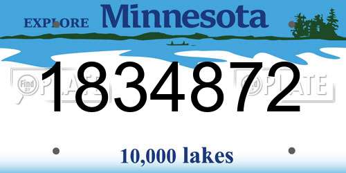 1834872 Minnesota License Plate