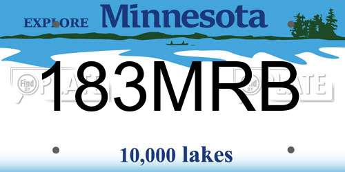 183MRB Minnesota License Plate