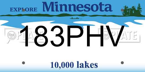 183PHV Minnesota License Plate
