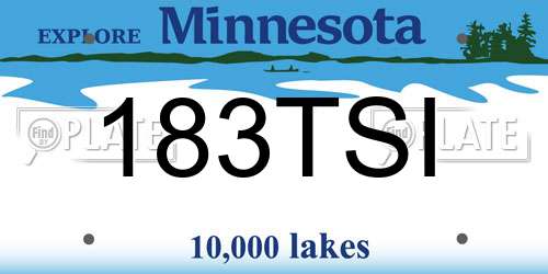 183TSI Minnesota License Plate