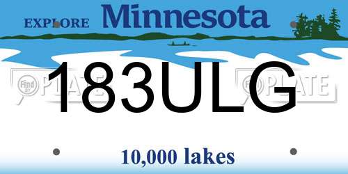 183ULG Minnesota License Plate