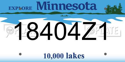 18404Z1 Minnesota License Plate