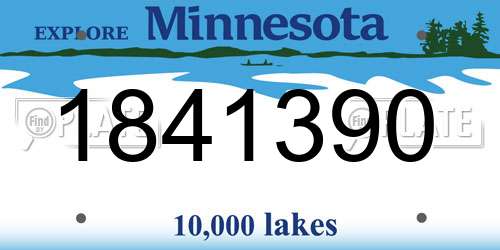 1841390 Minnesota License Plate