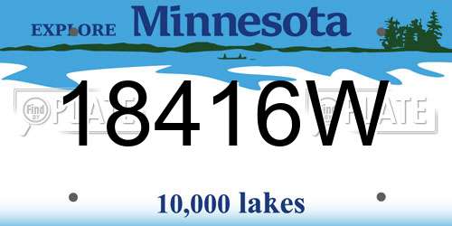 18416W Minnesota License Plate